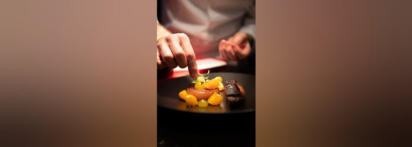 the duck with turnip candied tatin