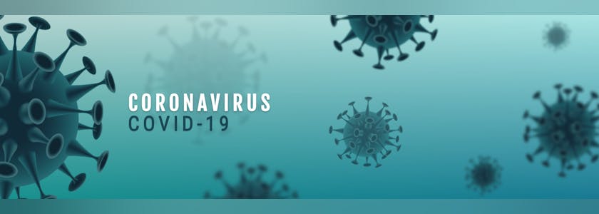 Corona Virus banner illustration – Microbiology And Virology Concept –
