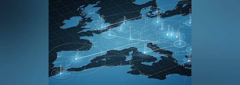Carte d'Europe numérique