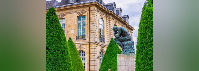 The Thinker (Le Penseur) 1880—1882 – bronze sculpture by Auguste Rodin, Paris. France