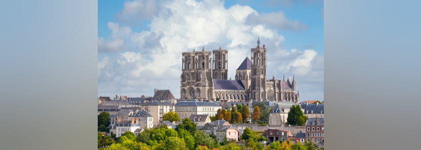 Aerial view of Laon Cathedral