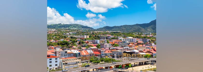City centre of Basse-Terre, Guadeloupe.