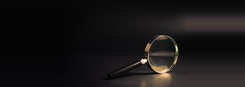 Magnifying Glass on Black