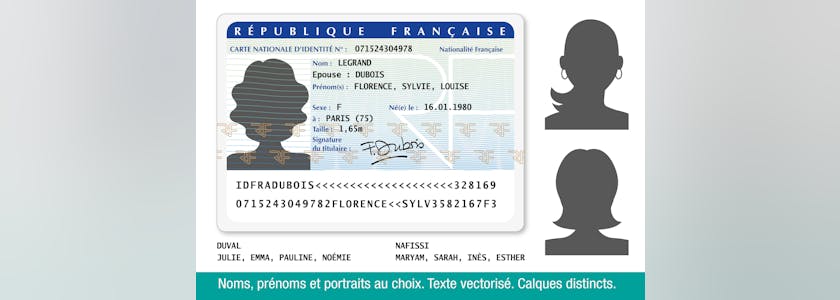 Carte Nationale d’Identité Française-Femme-1