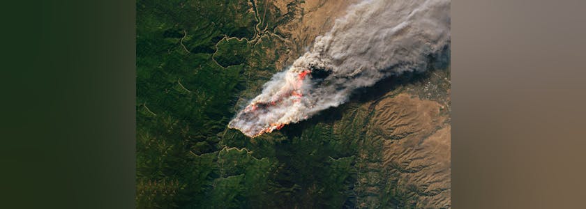 A flattering fire from space. Elements of this image were furnished by NASA