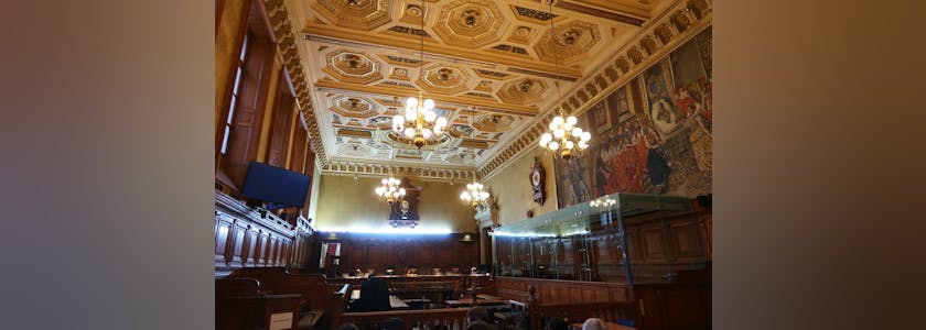 Tribunal de Cour d’Assises au Palais de Justice de Paris, salle d’audience Voltaire – 2019 (France)